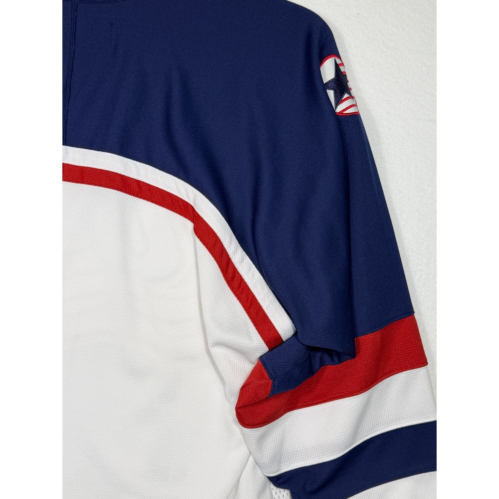 Nike Vintage 2002 USA National Hockey Team Olympic Jersey LG White Red Blue - Picture 11 of 12